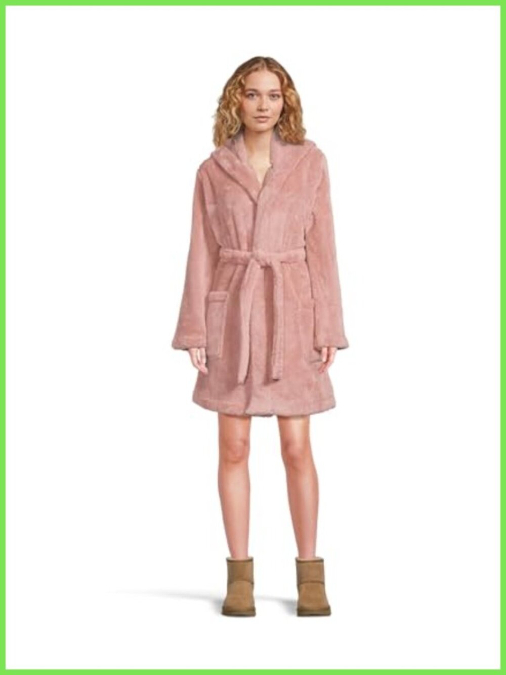 Hooded Plush Fleece Lounge Robe Cozy Housecoat Loungewear